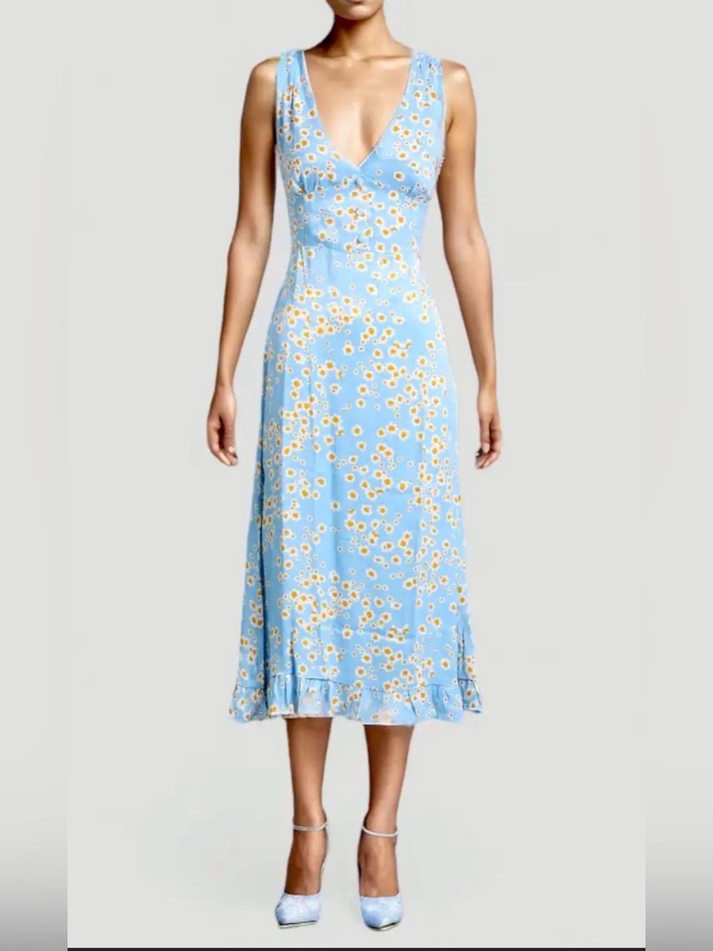 FAITHFULL THE BRAND Emili Sun Dress In Le Bon Blue Floral